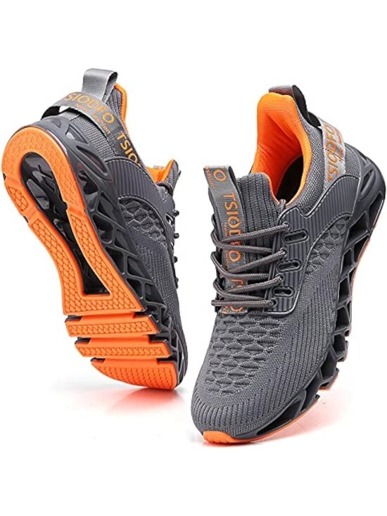 Shoes - Women's Grey Mesh Comfortable Athletic Sport Running Tennis Walking Sneakers